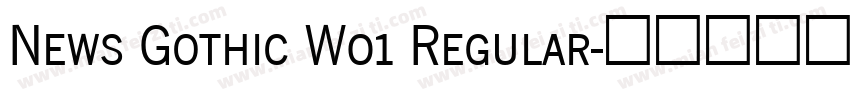News Gothic W01 Regular字体转换